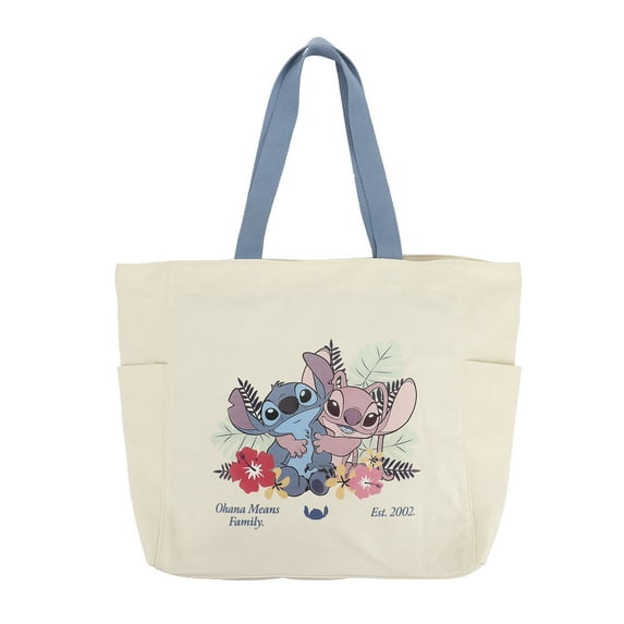 Lilo & Stitch Ohana Means Family 15.5-Inch Adult Canvas Tote Bag