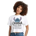 thumbnail image 1 of Lilo & Stitch - Ohana Means Family - Juniors Cropped Cotton Blend T-Shirt, 1 of 4