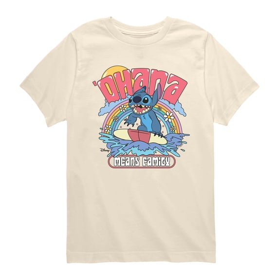 Lilo & Stitch - Ohana Surf - Youth Boys Short Sleeve Graphic T-Shirt