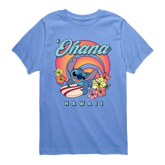 Lilo & Stitch - Ohana - Youth Boys Short Sleeve Graphic T-Shirt