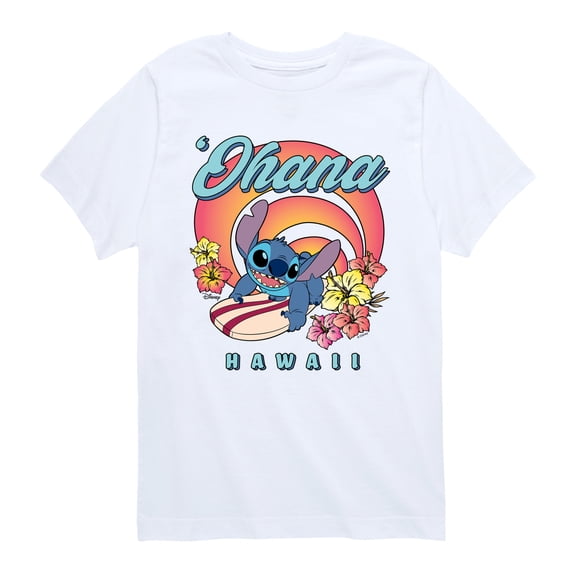 Lilo & Stitch - Ohana - Youth Boys Short Sleeve Graphic T-Shirt