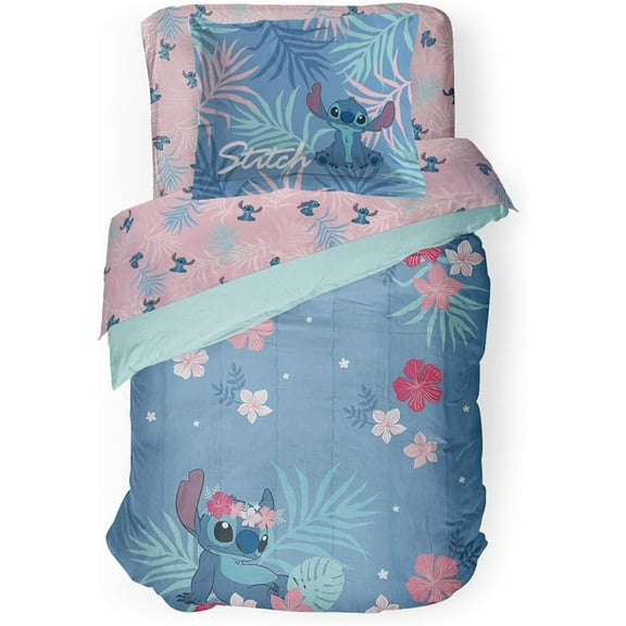 Lilo & Stitch Paradise Dream 3 Piece Full Size Comforter Set with Shams Kids Bedding