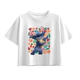 thumbnail image 1 of Lilo & Stitch - Pattern Stitch - Youth Girls Boxy T-Shirt, 1 of 4