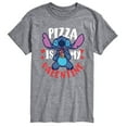 thumbnail image 1 of Lilo & Stitch - Pizza Is My Valentine - Men's Short Sleeve Graphic T-Shirt, 1 of 5