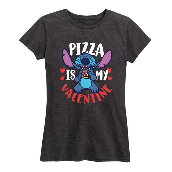 Lilo & Stitch - Pizza Is My Valentine - Women's Short Sleeve Graphic T-Shirt