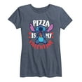 thumbnail image 1 of Lilo & Stitch - Pizza Is My Valentine - Women's Short Sleeve Graphic T-Shirt, 1 of 5