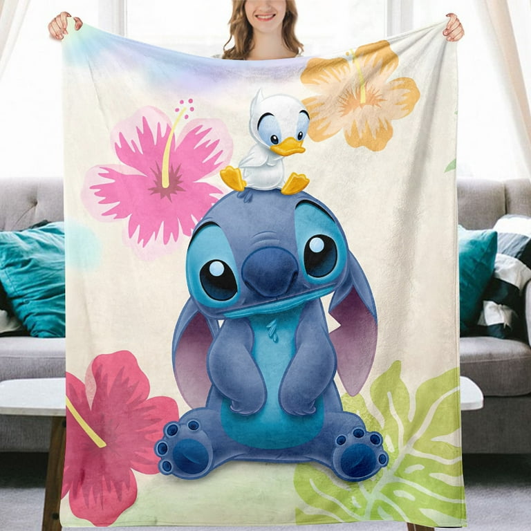 Lilo Stitch Plush Flade Pluffy Baby Baby Carpet is super soft and lightweight printed men and women Stitch super large bed blankets are suitable for