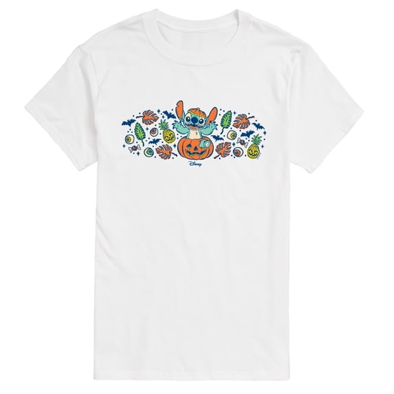 Lilo & Stitch - Pumpkin Florals Short Sleeve Graphic T-Shirt