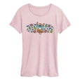 thumbnail image 1 of Lilo & Stitch - Pumpkin Florals Short Sleeve Graphic T-Shirt, 1 of 3