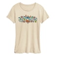 thumbnail image 1 of Lilo & Stitch - Pumpkin Florals - Women's Short Sleeve Graphic T-Shirt, 1 of 4