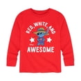 thumbnail image 1 of Lilo & Stitch - Red White And Awesome - Youth Long Sleeve Graphic T-Shirt, 1 of 5