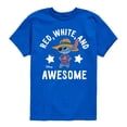 thumbnail image 1 of Lilo & Stitch - Red White And Awesome - Youth Short Sleeve Graphic T-Shirt, 1 of 5