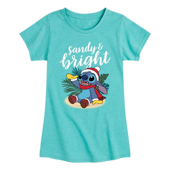 Lilo & Stitch - Sandy And Bright - Girls Fitted Short Sleeve Tee
