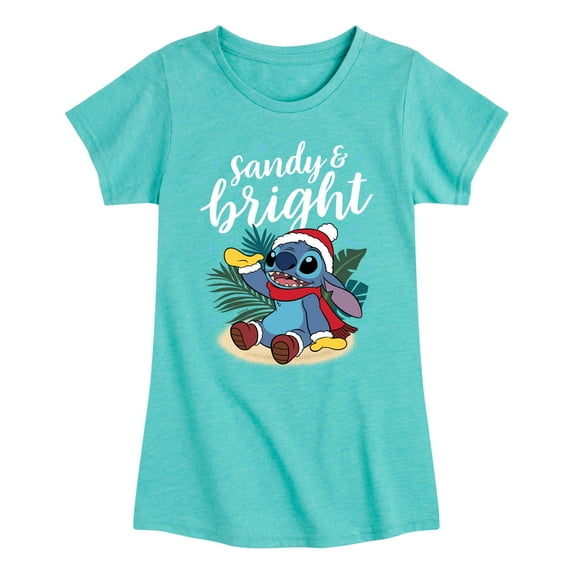 Lilo & Stitch - Sandy And Bright - Girls Fitted Short Sleeve Tee