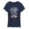 thumbnail image 1 of Lilo & Stitch - Sandy and Bright Christmas - Women's Short Sleeve Graphic T-Shirt, 1 of 5