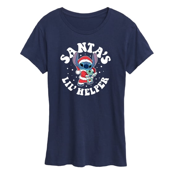 Lilo & Stitch - Santas Lil Helper Christmas - Women's Short Sleeve Graphic T-Shirt