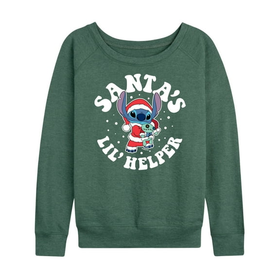 Lilo & Stitch - Santas Lil Helper - Women's Lightweight French Terry Long Sleeve Shirt