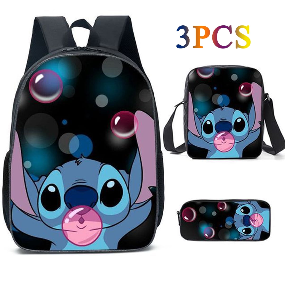 Disney Stitch Backpack Transparent Clear 16 Girls School Bag Pink