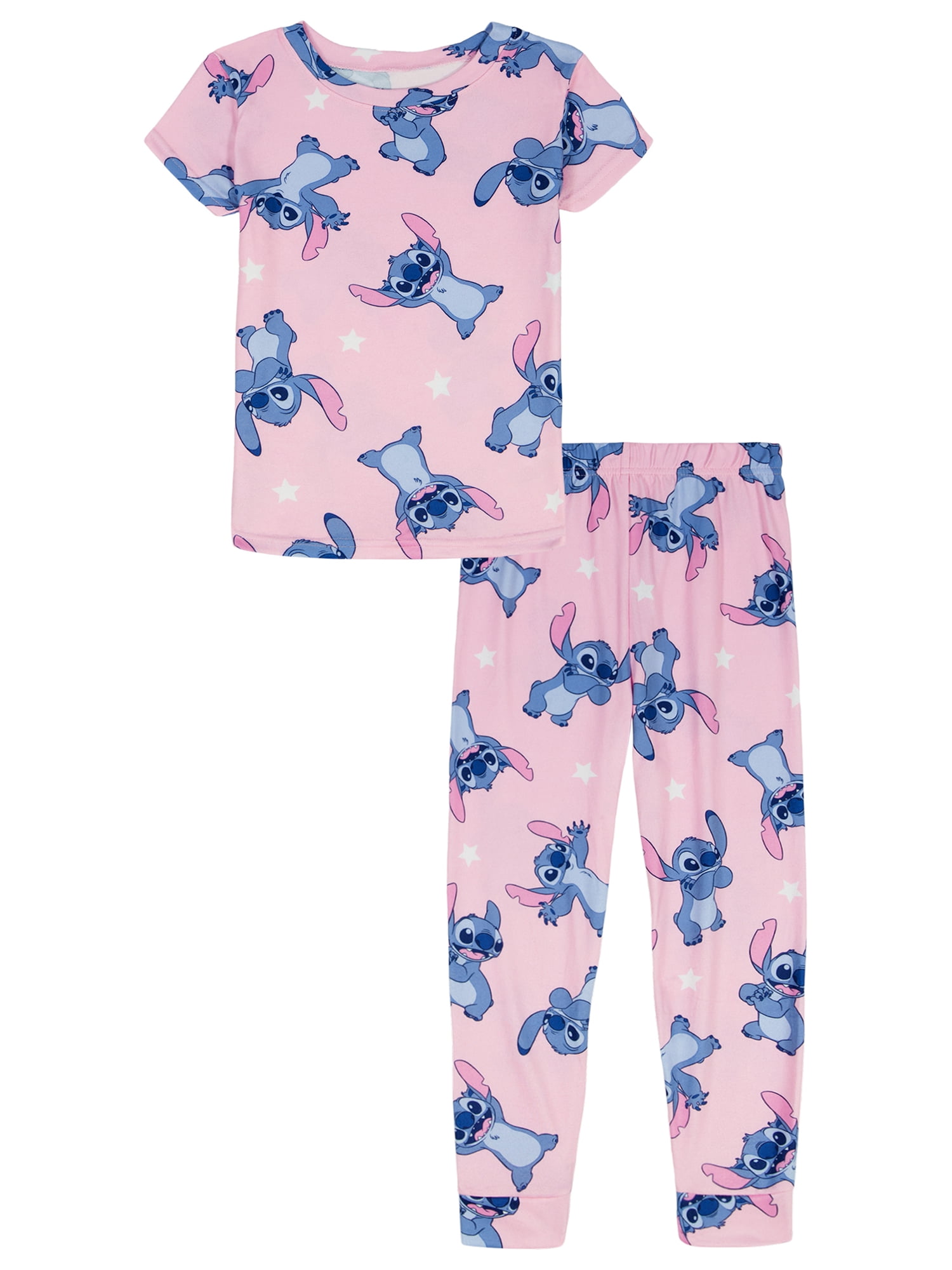 Kids Short Sleeve and Pant Snug Fit Pajama Set, 2-Piece, 4-10