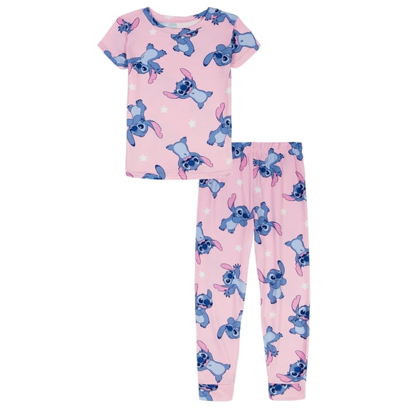 Kids Short Sleeve and Pant Snug Fit Pajama Set, 2-Piece, 4-10