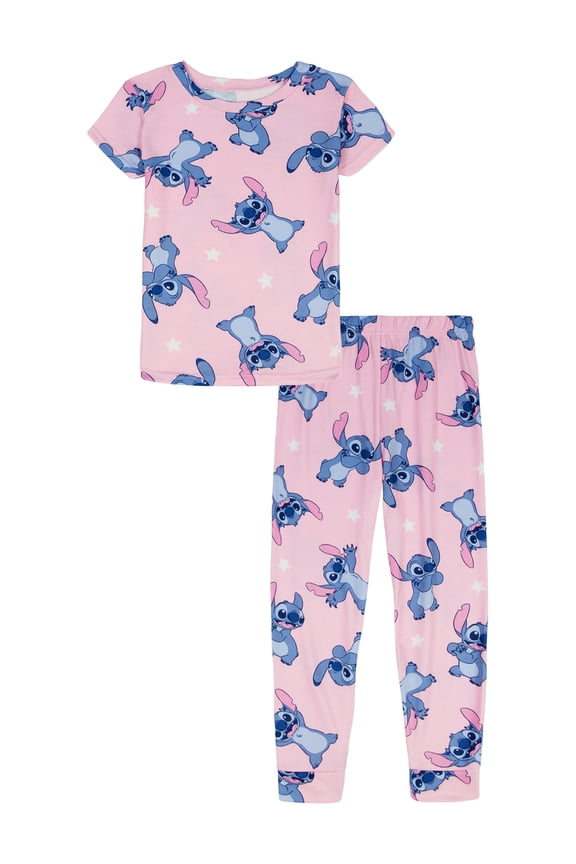 Kids Short Sleeve and Pant Snug Fit Pajama Set, 2-Piece, 4-10