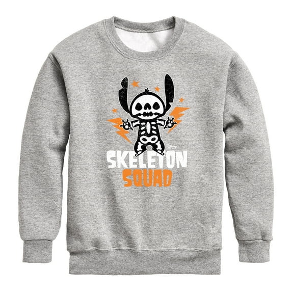 Lilo & Stitch - Skeleton Squad - Toddler And Youth Crewneck Fleece Sweatshirt