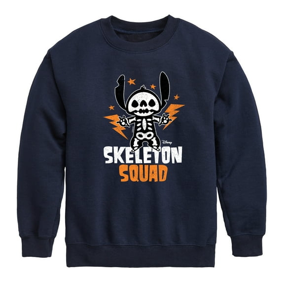 Lilo & Stitch - Skeleton Squad - Toddler And Youth Crewneck Fleece Sweatshirt