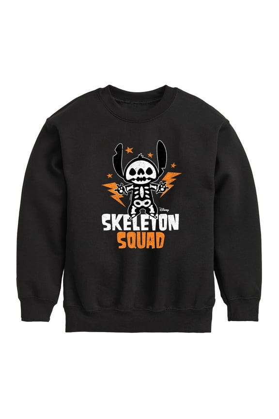 Lilo & Stitch - Skeleton Squad - Toddler And Youth Crewneck Fleece Sweatshirt