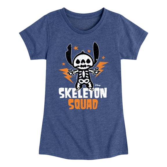 Lilo & Stitch - Skeleton Squad - Toddler And Youth Girls Short Sleeve Graphic T-Shirt