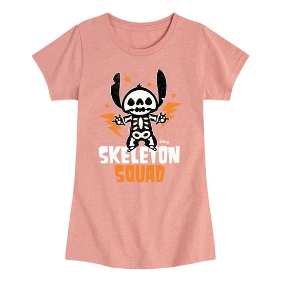 Lilo & Stitch - Skeleton Squad - Toddler And Youth Girls Short Sleeve Graphic T-Shirt