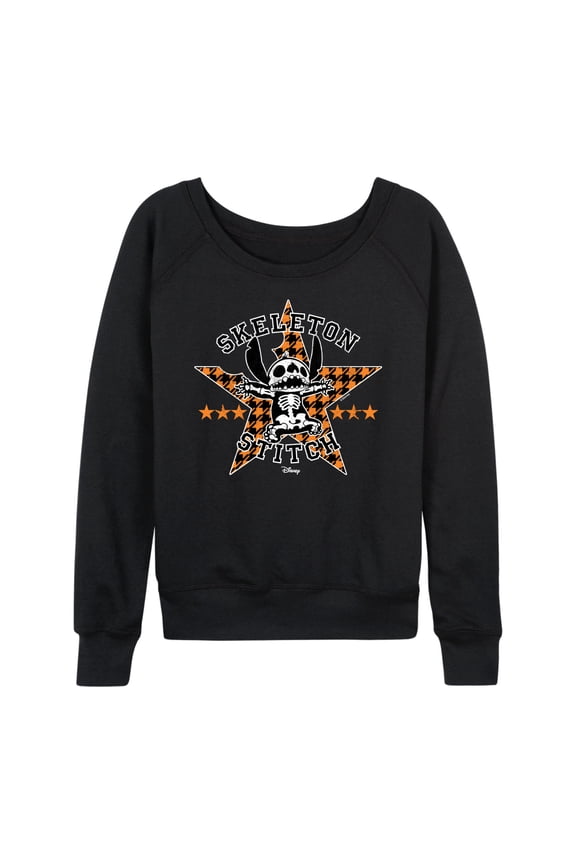 - Skeleton Stitch - Women's Lightweight French Terry Long Sleeve Shirt