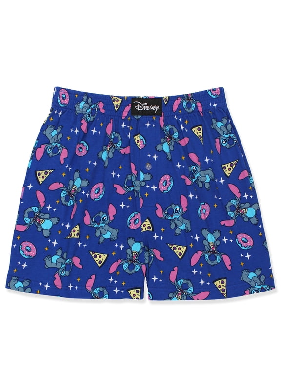 Lilo & Stitch Snacks Mens Male Cotton Boxer Lounge Shorts MF21608BX