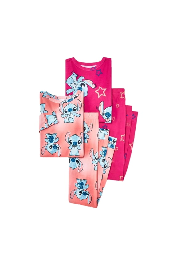 Lilo & Stitch Snug Fit 4pc Pajama Set - Pink (XS)