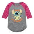 thumbnail image 1 of Lilo & Stitch - So Cute It's Scary - Toddler And Youth Girls Raglan Graphic T-Shirt, 1 of 5