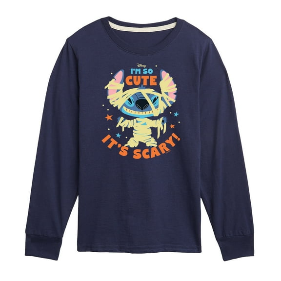 Lilo & Stitch - So Cute It's Scary - Toddler And Youth Long Sleeve Graphic T-Shirt
