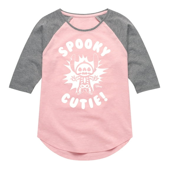 Lilo & Stitch - Spooky Cutie - Toddler And Youth Girls Raglan Graphic T-Shirt