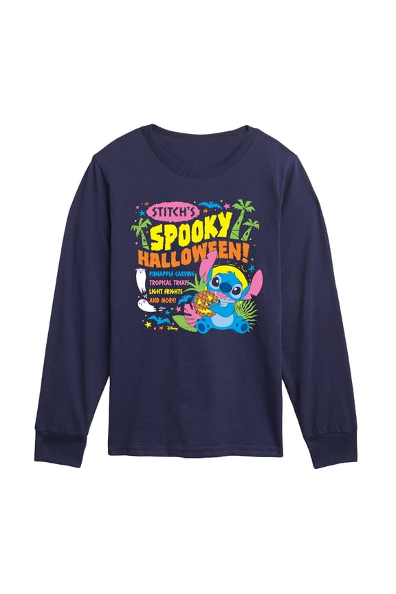 - Spooky Halloween - Youth Boys Long Sleeve Graphic T-Shirt