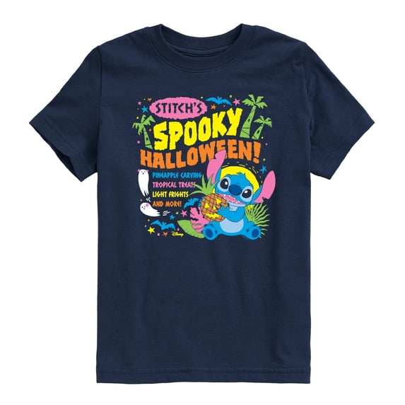 Lilo & Stitch - Spooky Halloween Boys' Short Sleeve Graphic T-Shirt