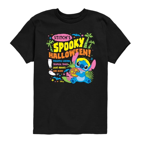 Lilo & Stitch - Spooky Halloween Boys' Short Sleeve Graphic T-Shirt