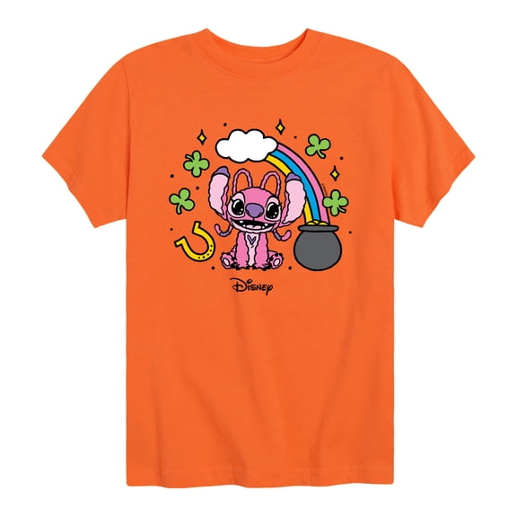 Lilo & Stitch - St Paddys Angel  - Youth Boys Short Sleeve Graphic T-Shirt