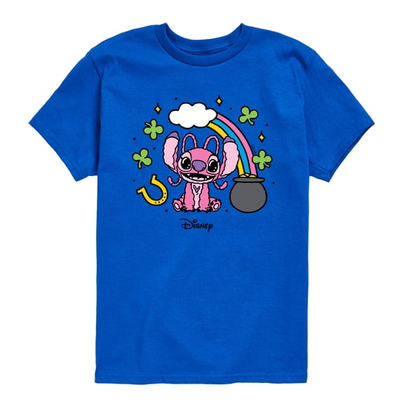 Lilo & Stitch - St Paddys Angel - Youth Boys Short Sleeve Graphic T-Shirt