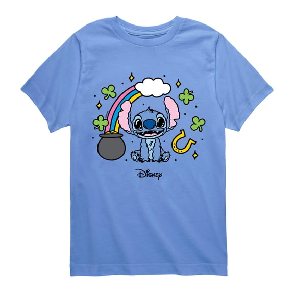 Lilo & Stitch - St Paddys Stitch - Youth Boys Short Sleeve Graphic T-Shirt