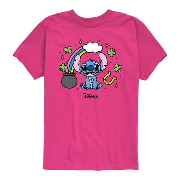Lilo & Stitch - St Paddys Stitch  - Youth Boys Short Sleeve Graphic T-Shirt
