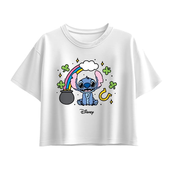 Lilo & Stitch - St Paddys Stitch - Youth Girls Boxy T-Shirt