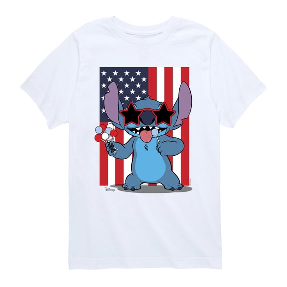 Lilo & Stitch - Stitch Americool - Youth Boys Short Sleeve Graphic T-Shirt