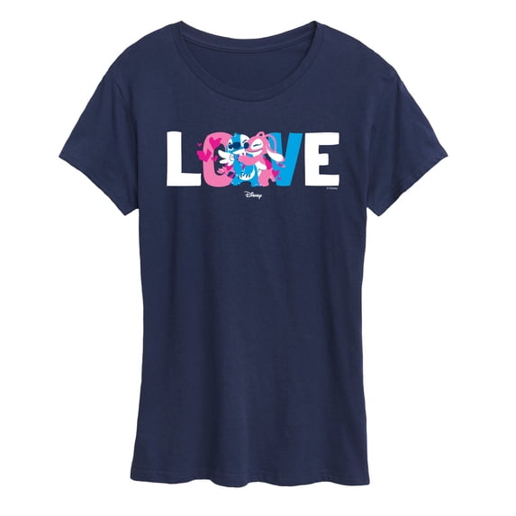 Lilo & Stitch - Stitch & Angel Love - Women's Short Sleeve Graphic T-Shirt