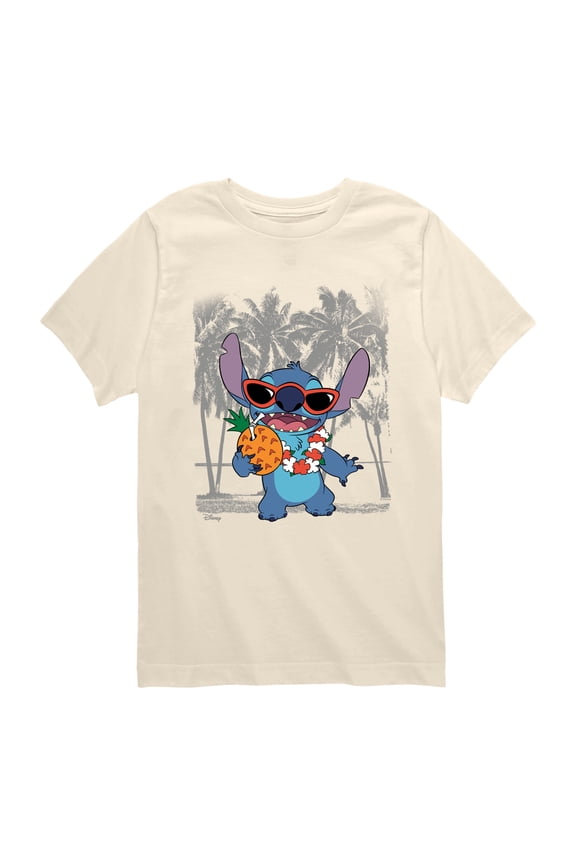 - Stitch Beach Sunglasses - Youth Boys Short Sleeve Graphic T-Shirt