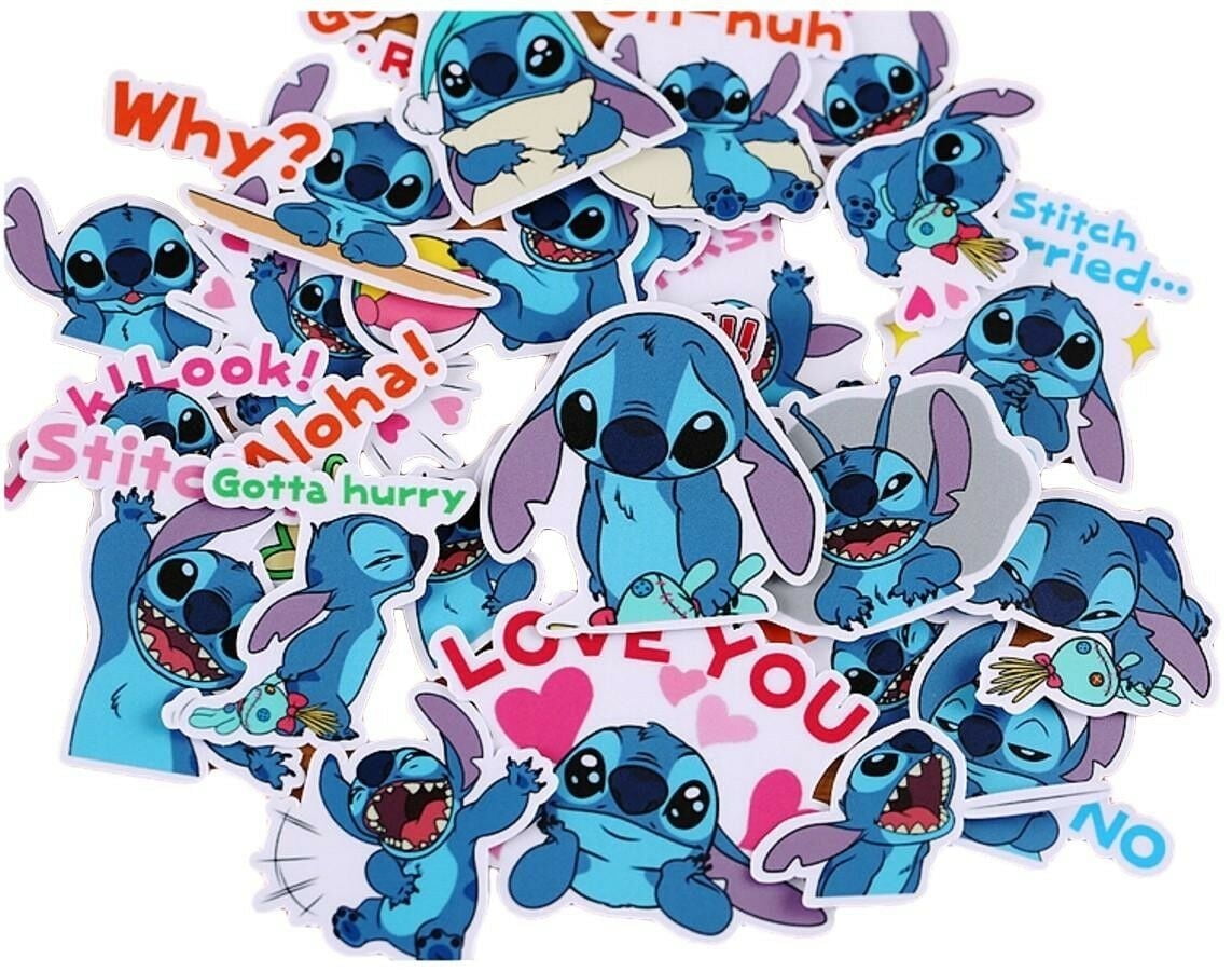 Lilo & Stitch Stitch Character Set of 35 Mini Assorted Stickers Decal Set  