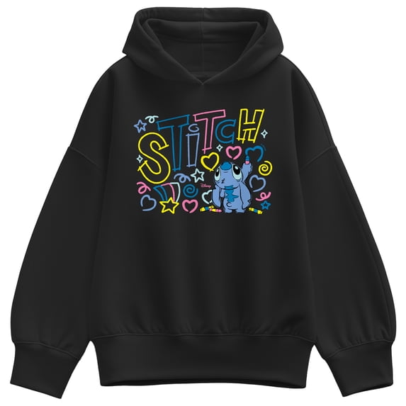 Lilo & Stitch - Stitch Coloring - Women's Oversized Fleece Hoodie Sweatshirt