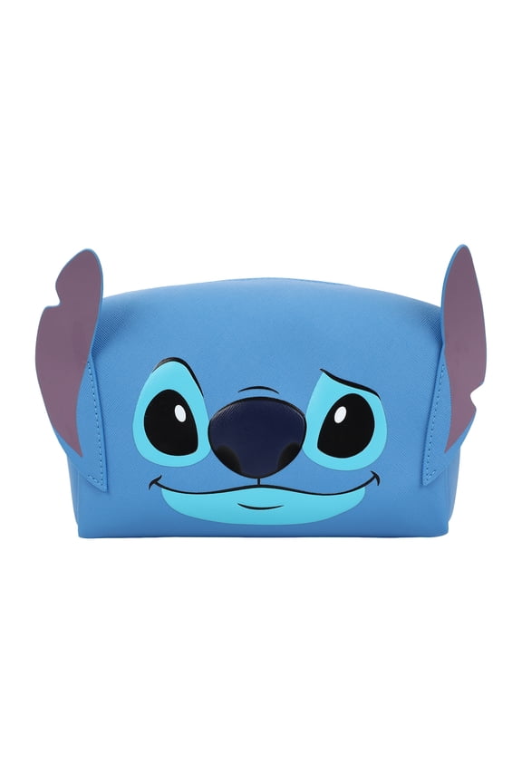 Lilo & Stitch Stitch Face Cosmetic Makeup Bag With 3D Ears